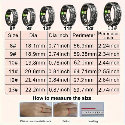 R9 Smart Ring — Heart Rate, Blood Oxygen, Sleep Tracking, Multi-Sport & Long Battery Life