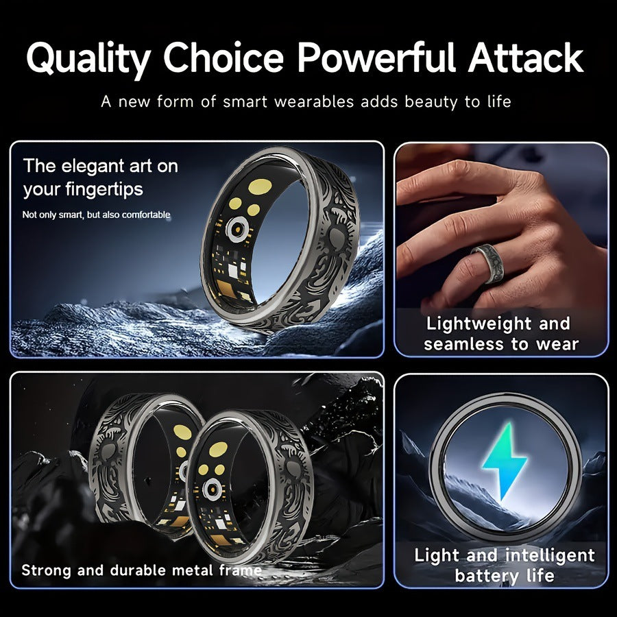 R9 Smart Ring — Heart Rate, Blood Oxygen, Sleep Tracking, Multi-Sport & Long Battery Life