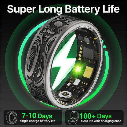 R9 Smart Ring — Heart Rate, Blood Oxygen, Sleep Tracking, Multi-Sport & Long Battery Life