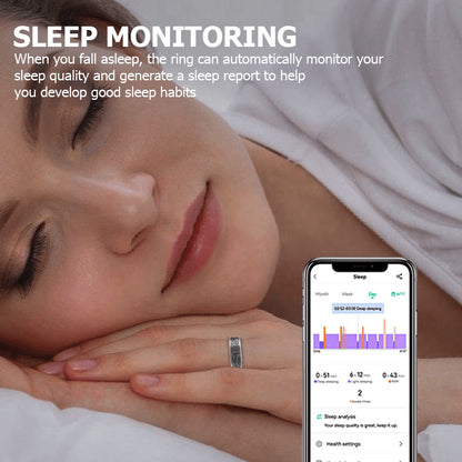 R9 Smart Ring — Heart Rate, Blood Oxygen, Sleep Tracking, Multi-Sport & Long Battery Life