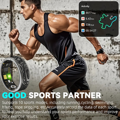 R9 Smart Ring — Heart Rate, Blood Oxygen, Sleep Tracking, Multi-Sport & Long Battery Life
