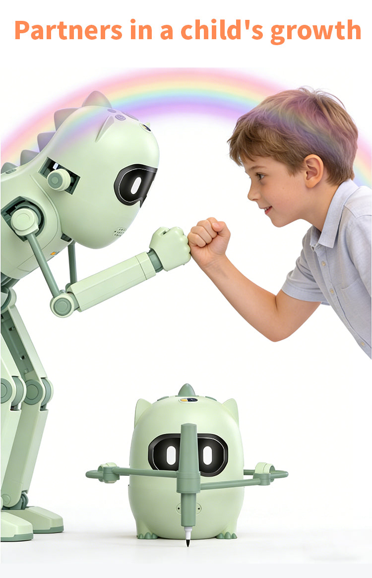 N10 Drawing Robot for Kids, Voice Interactive Educational Toy with 100 Cards