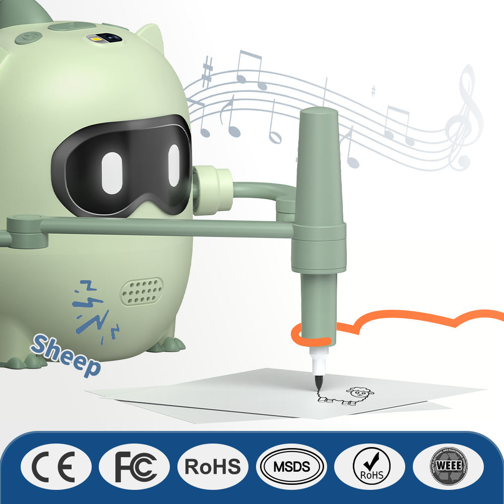 N10 Drawing Robot for Kids, Voice Interactive Educational Toy with 100 Cards