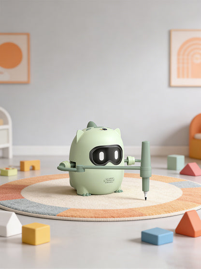 N10 Drawing Robot for Kids, Voice Interactive Educational Toy with 100 Cards