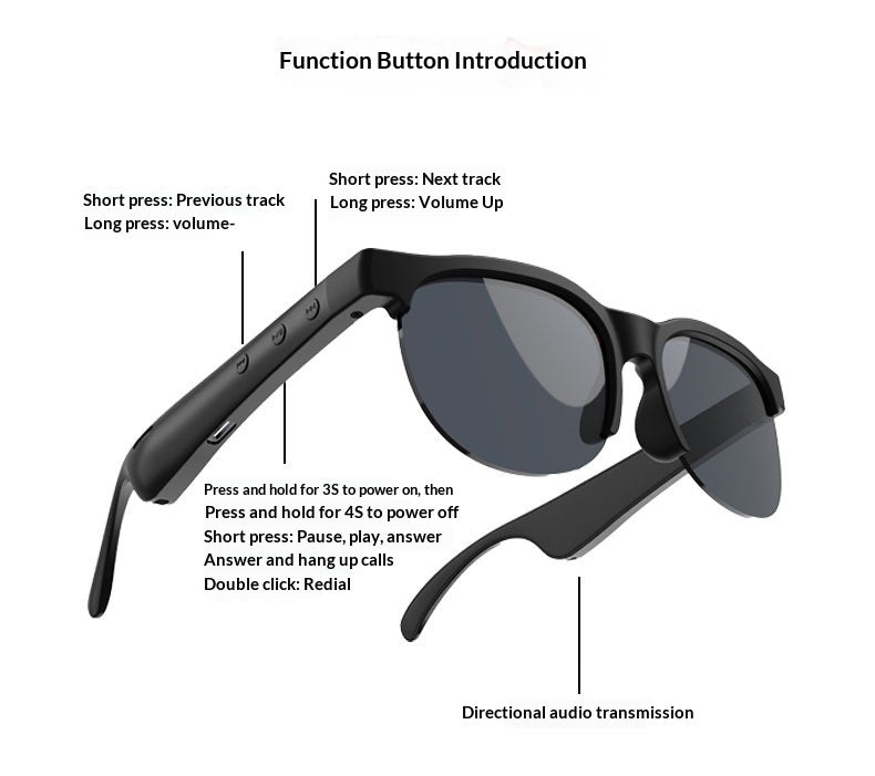 V10 Smart Glasses – Open-Ear Audio, AI Translation & Wireless for Outdoor Sports