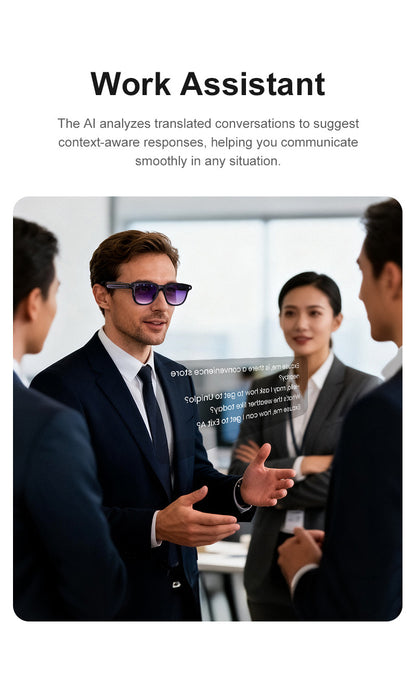 V11 Smart Glasses 8MP Camera – AI Photo, Video, Real-Time Translation & Meeting Recording
