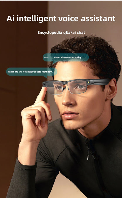 V15 AI Smart Camera Glasses | 8MP 1200P Anti-Shake Video, WiFi, Calling & AI Voice Assistant