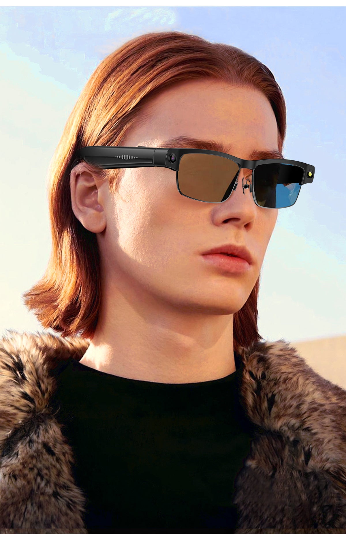 V15 AI Smart Camera Glasses | 8MP 1200P Anti-Shake Video, WiFi, Calling & AI Voice Assistant