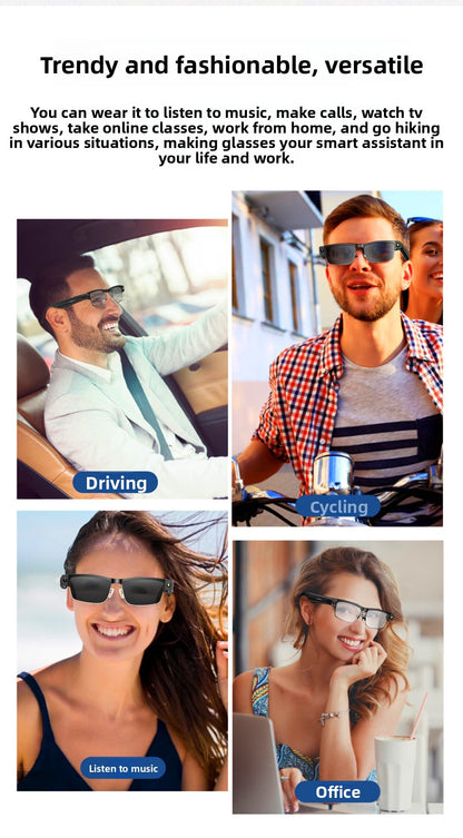 V15 AI Smart Camera Glasses | 8MP 1200P Anti-Shake Video, WiFi, Calling & AI Voice Assistant