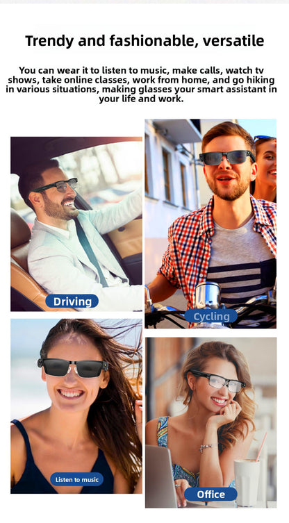 V15 AI Smart Camera Glasses | 8MP 1200P Anti-Shake Video, WiFi, Calling & AI Voice Assistant