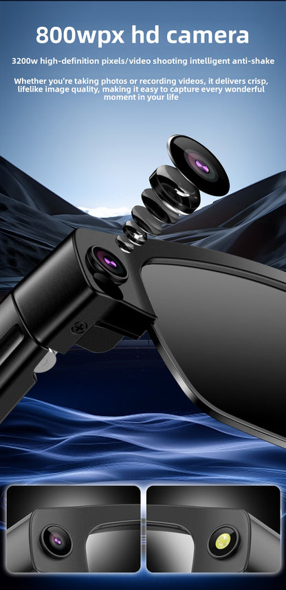 V15 AI Smart Camera Glasses | 8MP 1200P Anti-Shake Video, WiFi, Calling & AI Voice Assistant