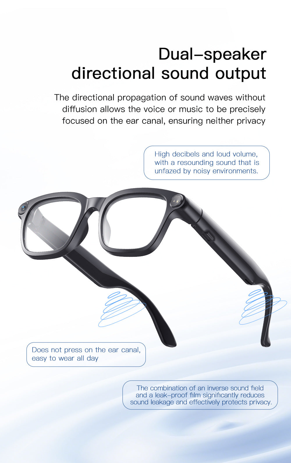 V16 Smart Camera Glasses | Sony IMX219 8MP, Real-Time Translation, BT5.4 Calls, Touch Control & Type-C