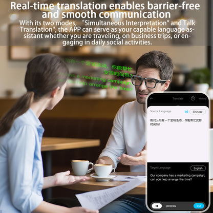V16 Smart Camera Glasses | Sony IMX219 8MP, Real-Time Translation, BT5.4 Calls, Touch Control & Type-C