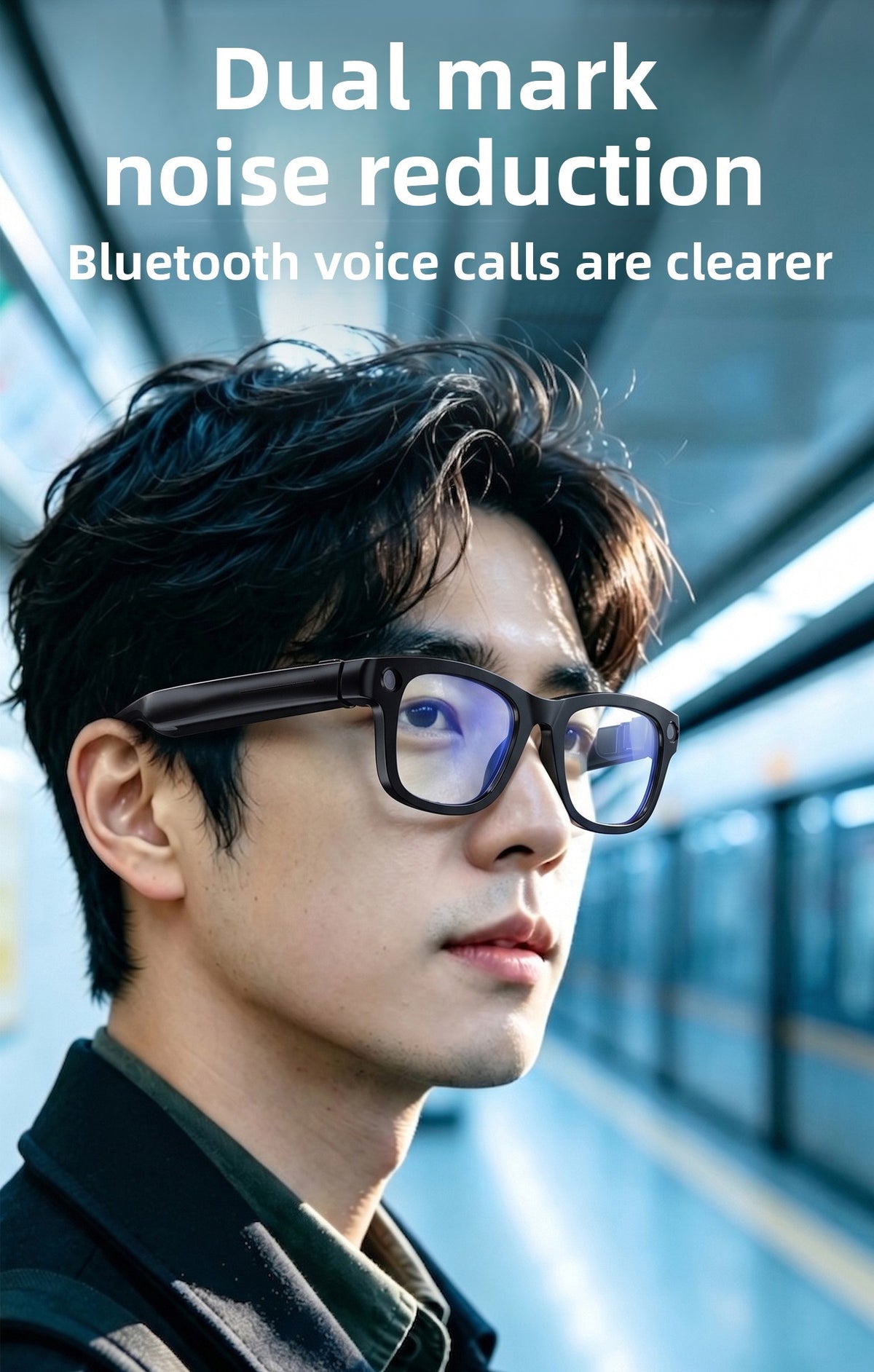 V17 AI Smart Camera Glasses | 8MP 1080P Video, 8GB Memory, AI Object Recognition, Translation & Touch Control