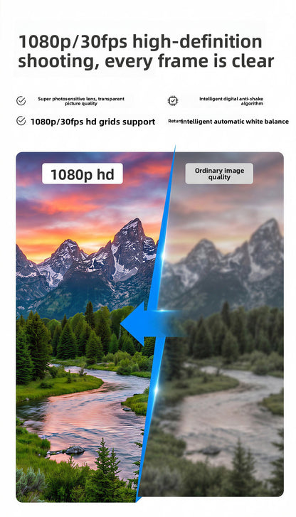 V17 AI Smart Camera Glasses | 8MP 1080P Video, 8GB Memory, AI Object Recognition, Translation & Touch Control