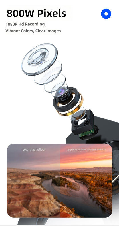 V18 Electrochromic AI Smart Glasses — 800MP Camera, Real-Time Translation & Touch Control