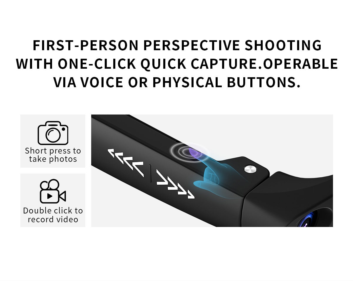 V20 AI Smart Glasses — 8MP HD Camera, Live Streaming, 290mAh Battery & Real-Time Translation