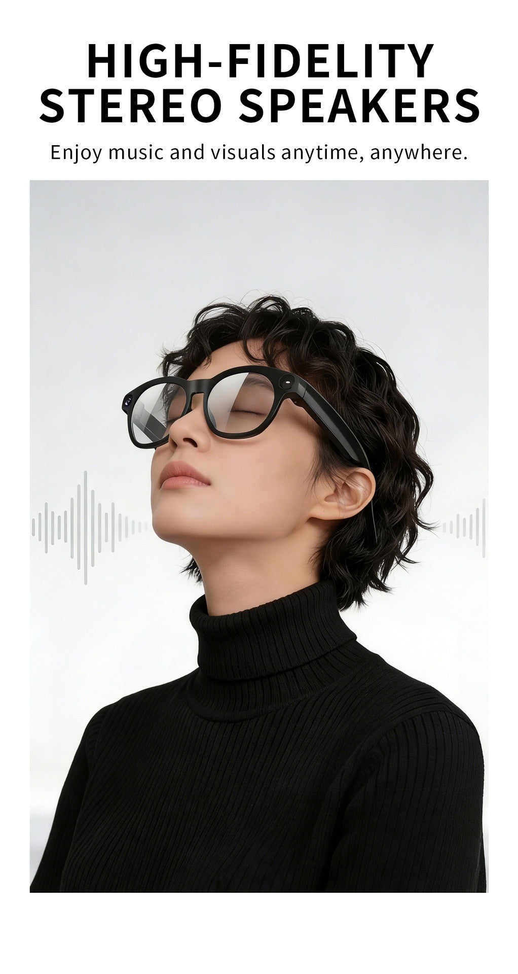 V20 AI Smart Glasses — 8MP HD Camera, Live Streaming, 290mAh Battery & Real-Time Translation