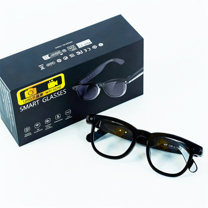 V2 Smart Glasses – AI Translation, ENC Noise Reduction, 12MP Camera & 1200P Video