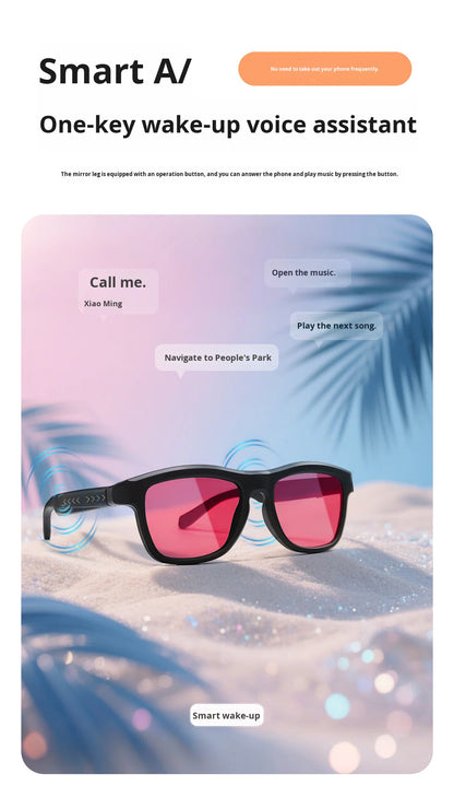 V3-GV90 Smart Dimming Glasses – AI Translation, BT5.4, Color-Changing LCD Lens, Music & Calls