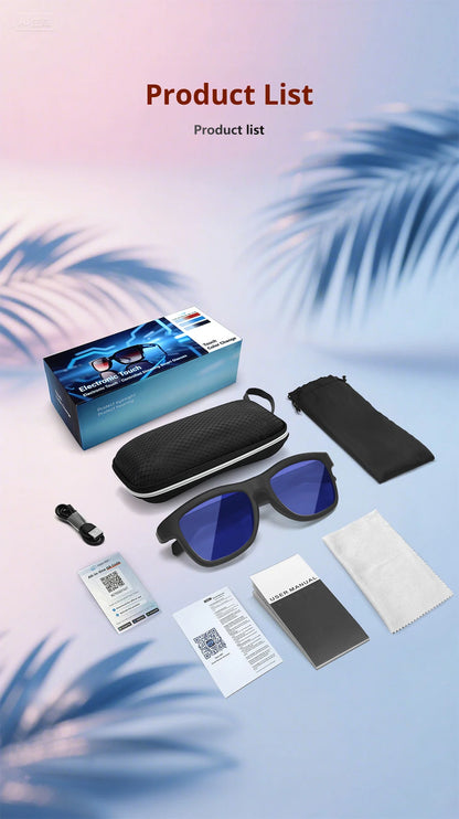 V3-GV90 Smart Dimming Glasses – AI Translation, BT5.4, Color-Changing LCD Lens, Music & Calls