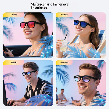 V3-GV90 Smart Dimming Glasses – AI Translation, BT5.4, Color-Changing LCD Lens, Music & Calls