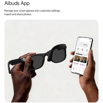 V5-MT5 Ultra AI Smart Glasses – 8MP Camera, ChatGPT, Real-time Translation, BT Calling, Waterproof