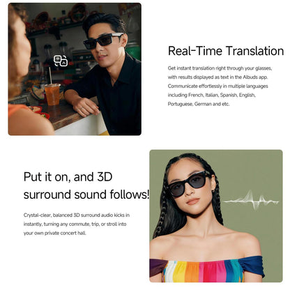 V5-MT5 Ultra AI Smart Glasses – 8MP Camera, ChatGPT, Real-time Translation, BT Calling, Waterproof