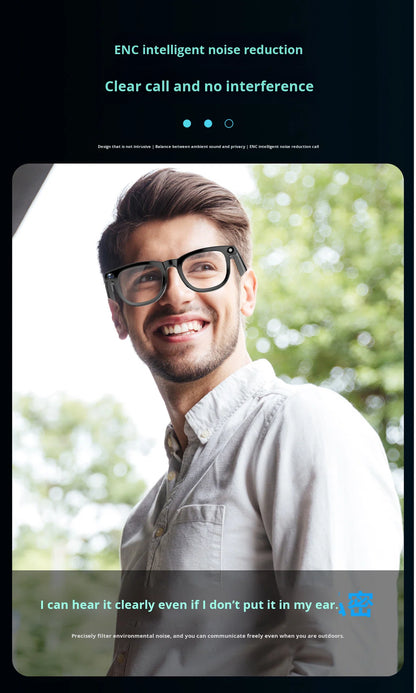 V6 AI Smart Glasses – 800W HD Camera, HeyCyan AI Translation, WiFi Photo Sync, BT5.3 Calling & Music