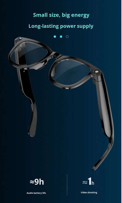 V6 AI Smart Glasses – 800W HD Camera, HeyCyan AI Translation, WiFi Photo Sync, BT5.3 Calling & Music
