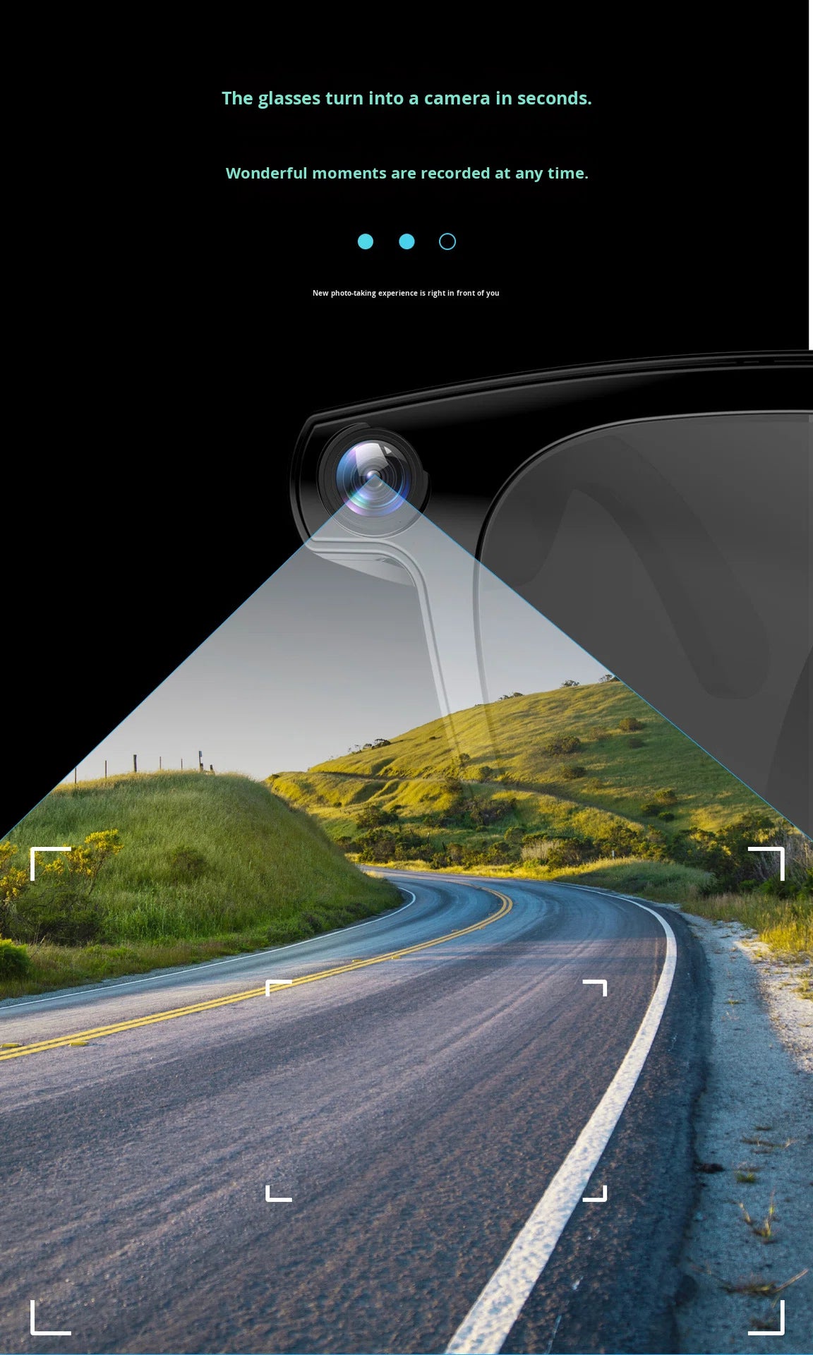 V6 AI Smart Glasses – 800W HD Camera, HeyCyan AI Translation, WiFi Photo Sync, BT5.3 Calling & Music