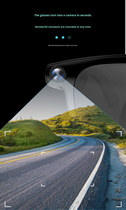V6 AI Smart Glasses – 800W HD Camera, HeyCyan AI Translation, WiFi Photo Sync, BT5.3 Calling & Music