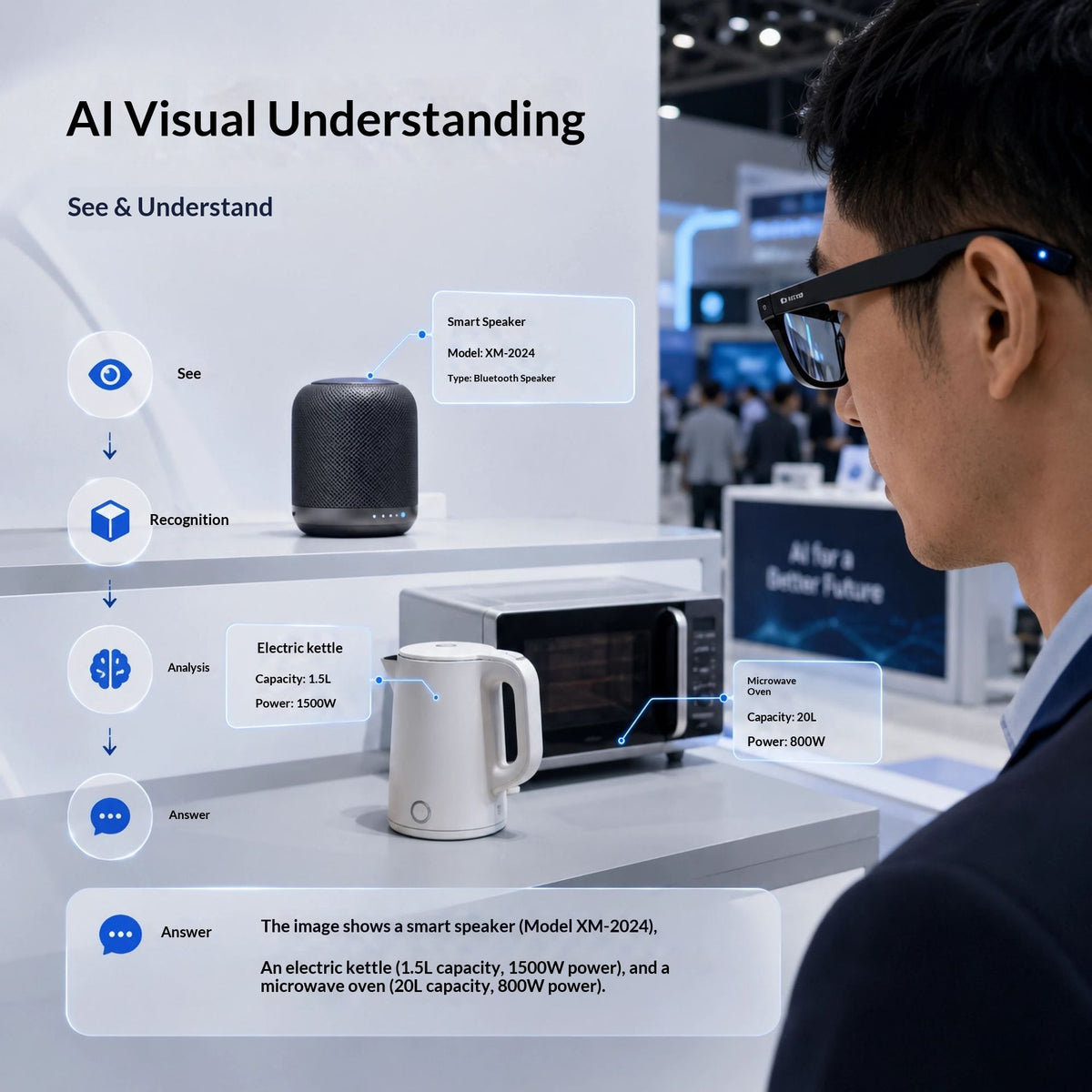 V8 AI Smart Recording Glasses – 12MP 1080p Camera, Real-Time Translation, 4-Mic Array & Independent Storage
