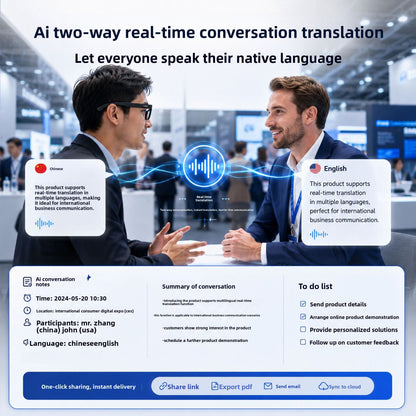 V8 AI Smart Recording Glasses – 12MP 1080p Camera, Real-Time Translation, 4-Mic Array & Independent Storage