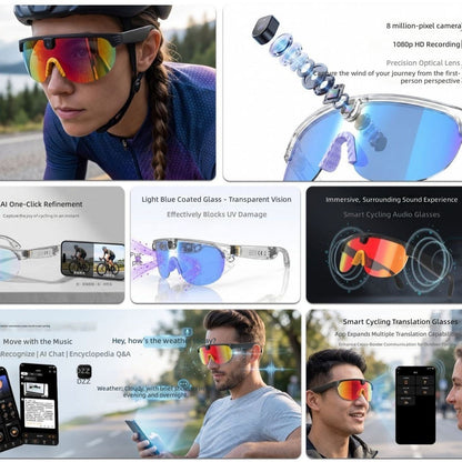 Aimb-G5Max Smart Cycling Glasses - AI features and app overview