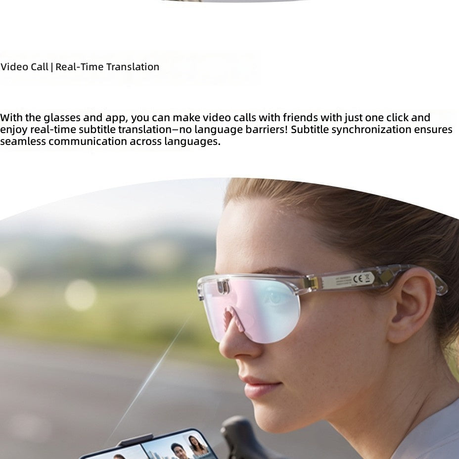 Aimb-G5Max Smart Cycling Glasses - Video call real-time translation