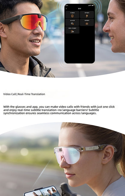 Aimb-G5Max Smart Cycling Glasses - Color Variants Mist Pink and Aurora Blue