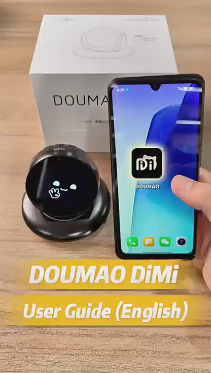 N1 DiMi Desktop Robot - AI Car Assistant Companion Emotional Exchange Partner Growing Robot with 100+ Emojis - Includes 5 accessories in different colors.